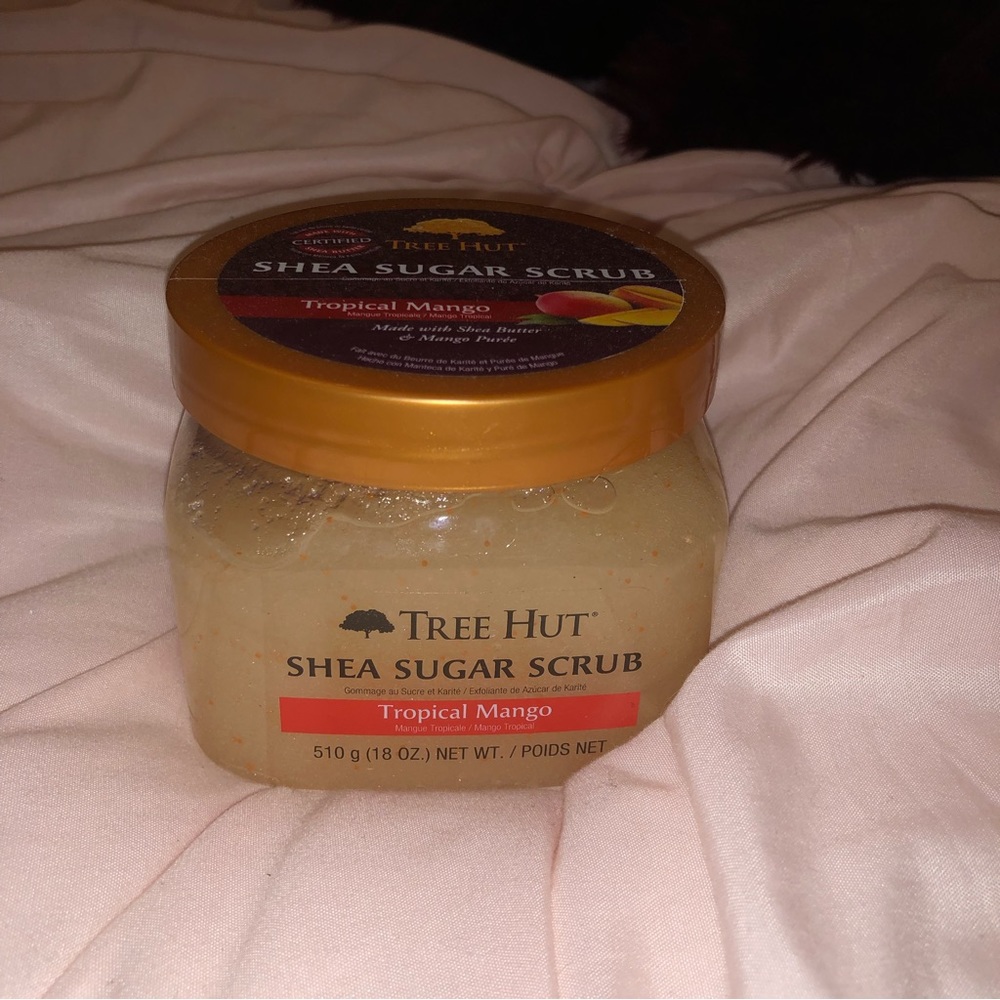 tree hut sea sugar scrub mango